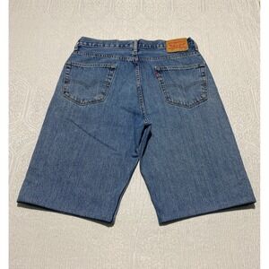 Levi's 550 Jean‎ Shorts Men's 36×12 Blue Hemmed Denim Jorts